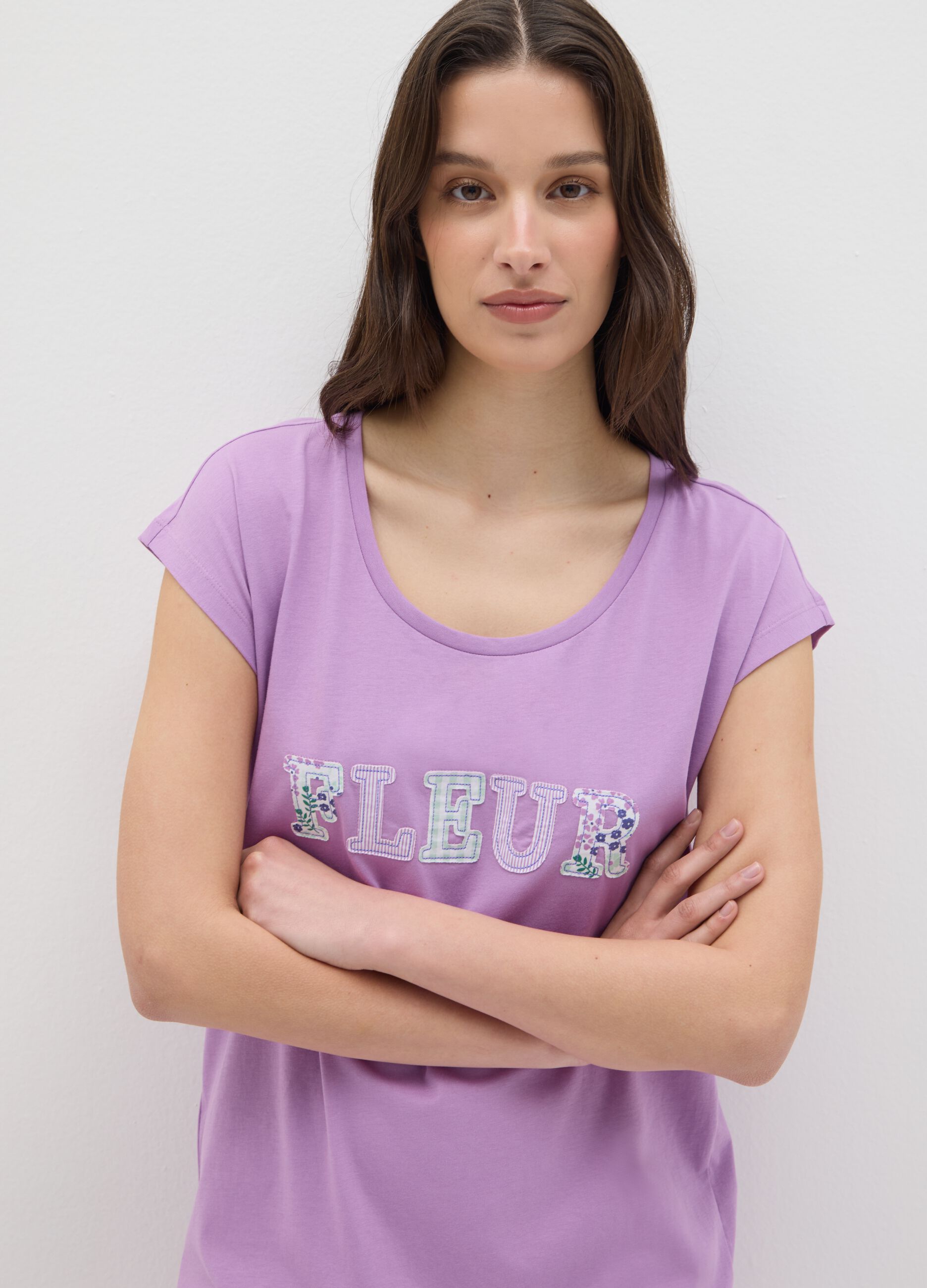 Purple cotton nightshirt