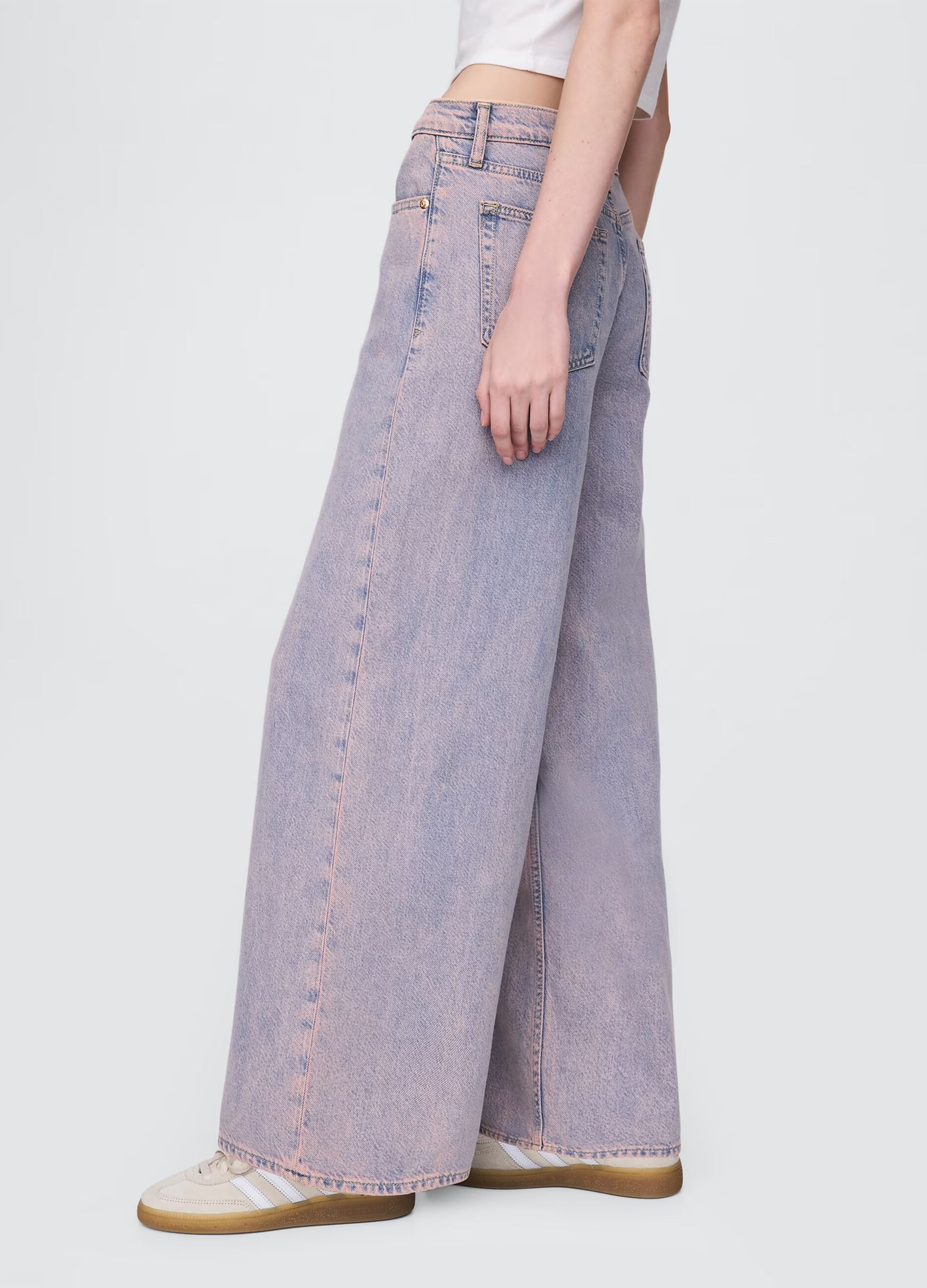 Wide-leg trousers in Lyocell and cotton
