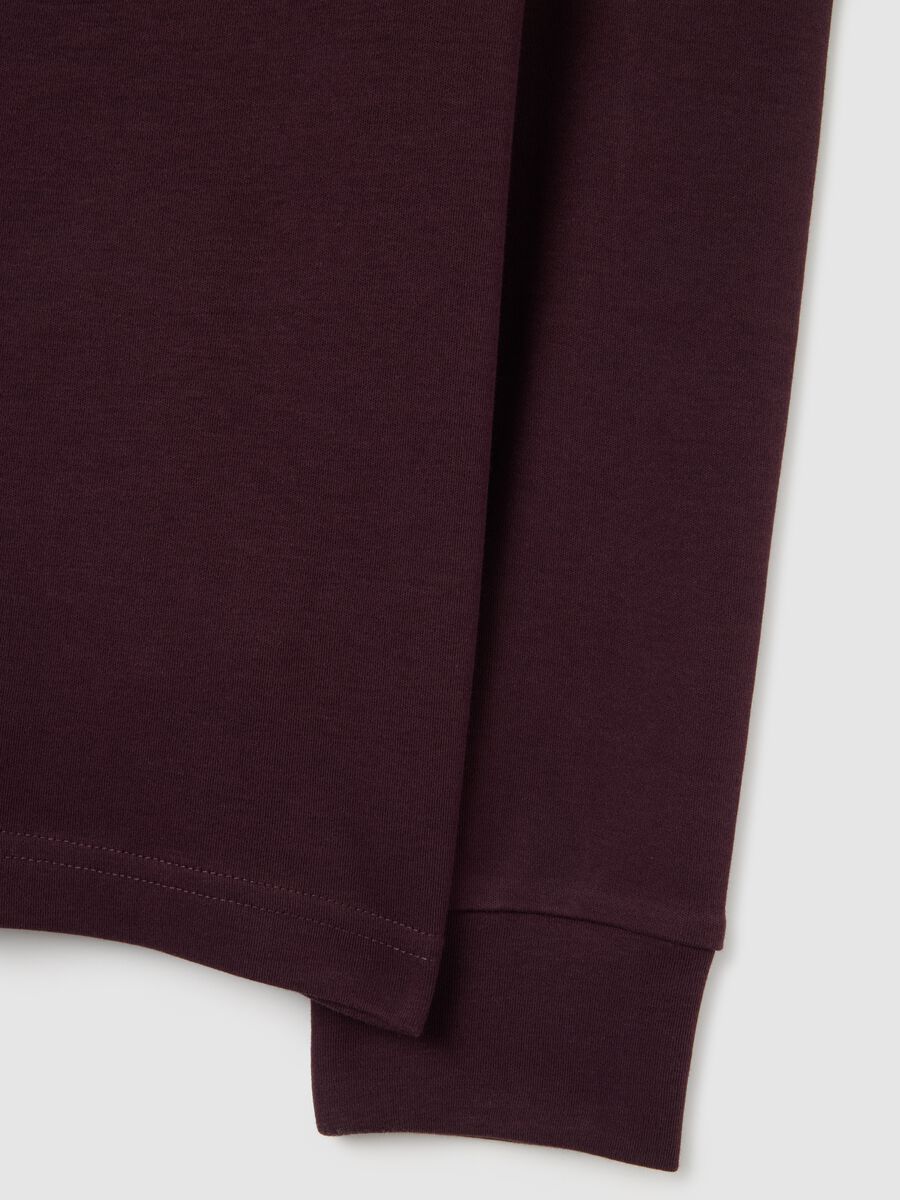 Maglietta viola a maniche lunghe in cotone_5