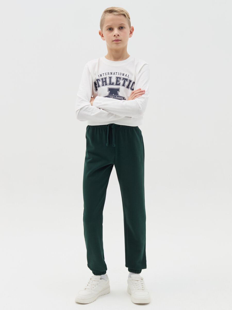 Joggers in felpa con coulisse_1