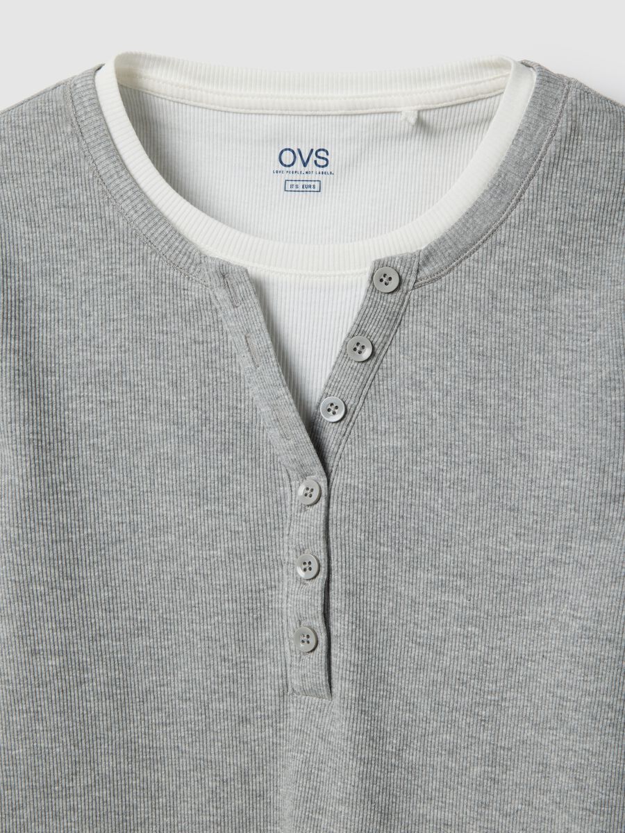 Multicolour long sleeve jumper in pure cotton regular fit_5