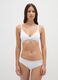 Reggiseno a triangolo in cotone elasticizzato bianco_1