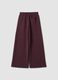 Purple wide-leg trousers in stretch modal with drawstring_6