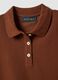 Brown regular fit organic cotton polo shirt_1