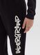 Fleece joggers with drawstring and lettering print_1