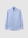Blue long-sleeve cotton shirt_4