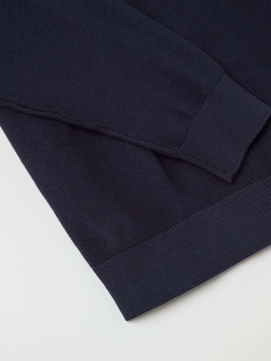 Cotton pullover with micro weave_5