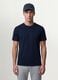 Men&rsquo;s blue organic cotton slim-fit short-sleeve T-shirt_0