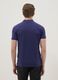 Short sleeve blue pure cotton polo_2