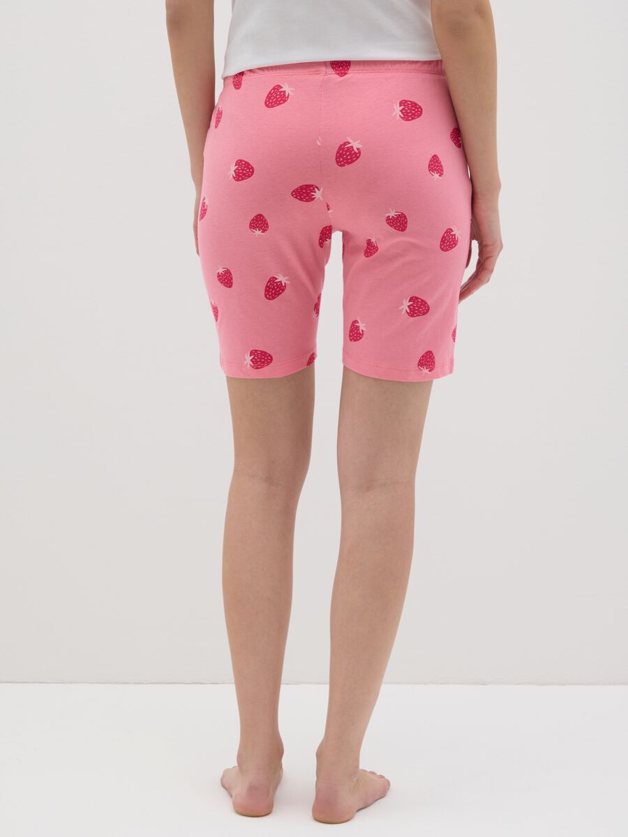 Women's regular fit pink pure cotton shorts_2