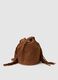 Brown genuine leather bag with fringes_2