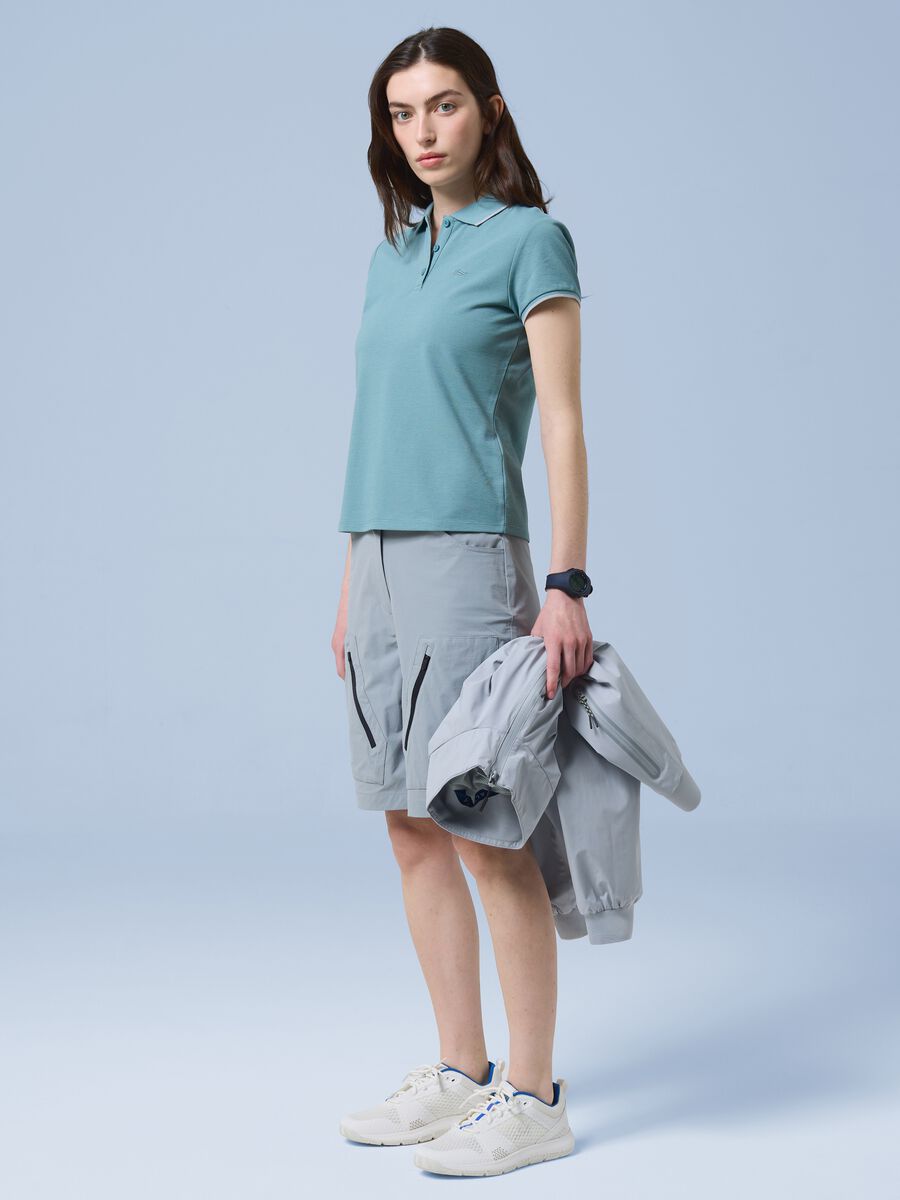 Polo verde in cotone elasticizzato ALTAVIA SAILING_2