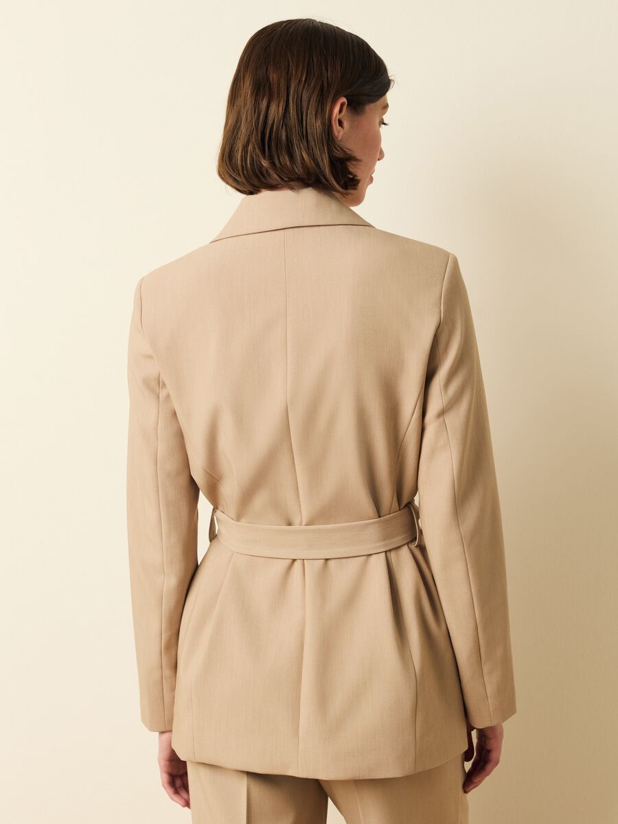 Single-breasted blazer with belt_2