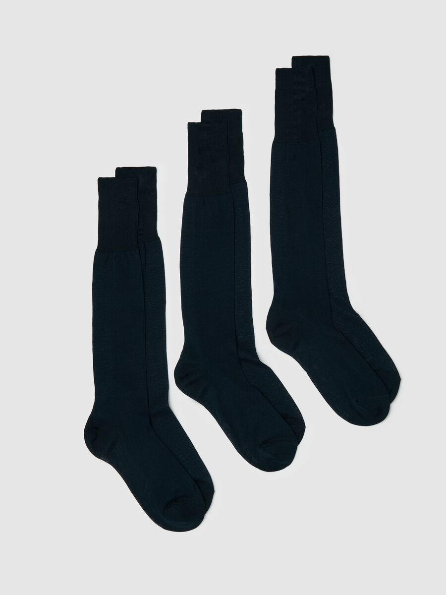 Three-pair pack long socks in Scottish yarn_0