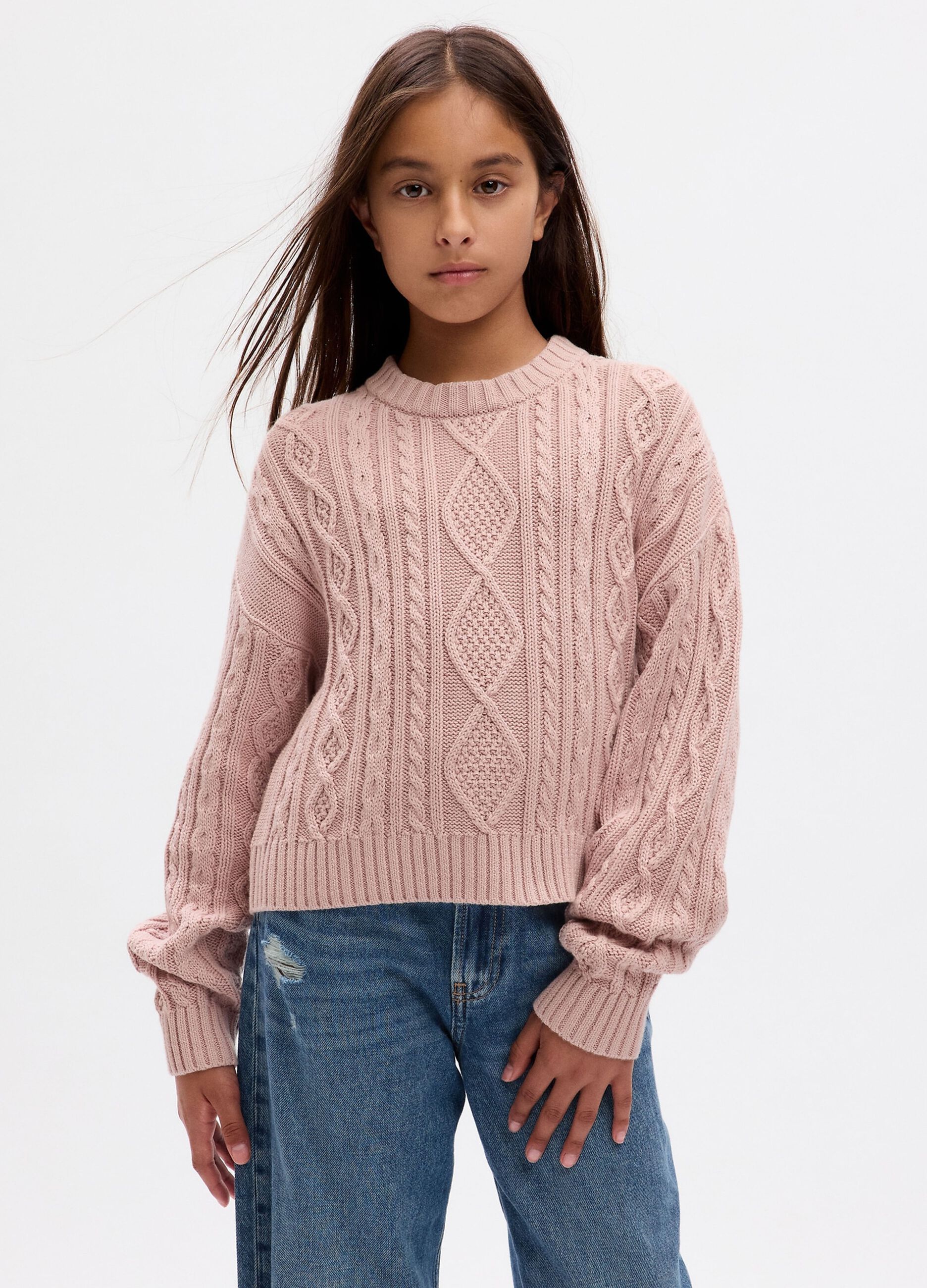 Cable knit pullover