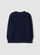Blue pure wool jumper with jacquard crew neck_5