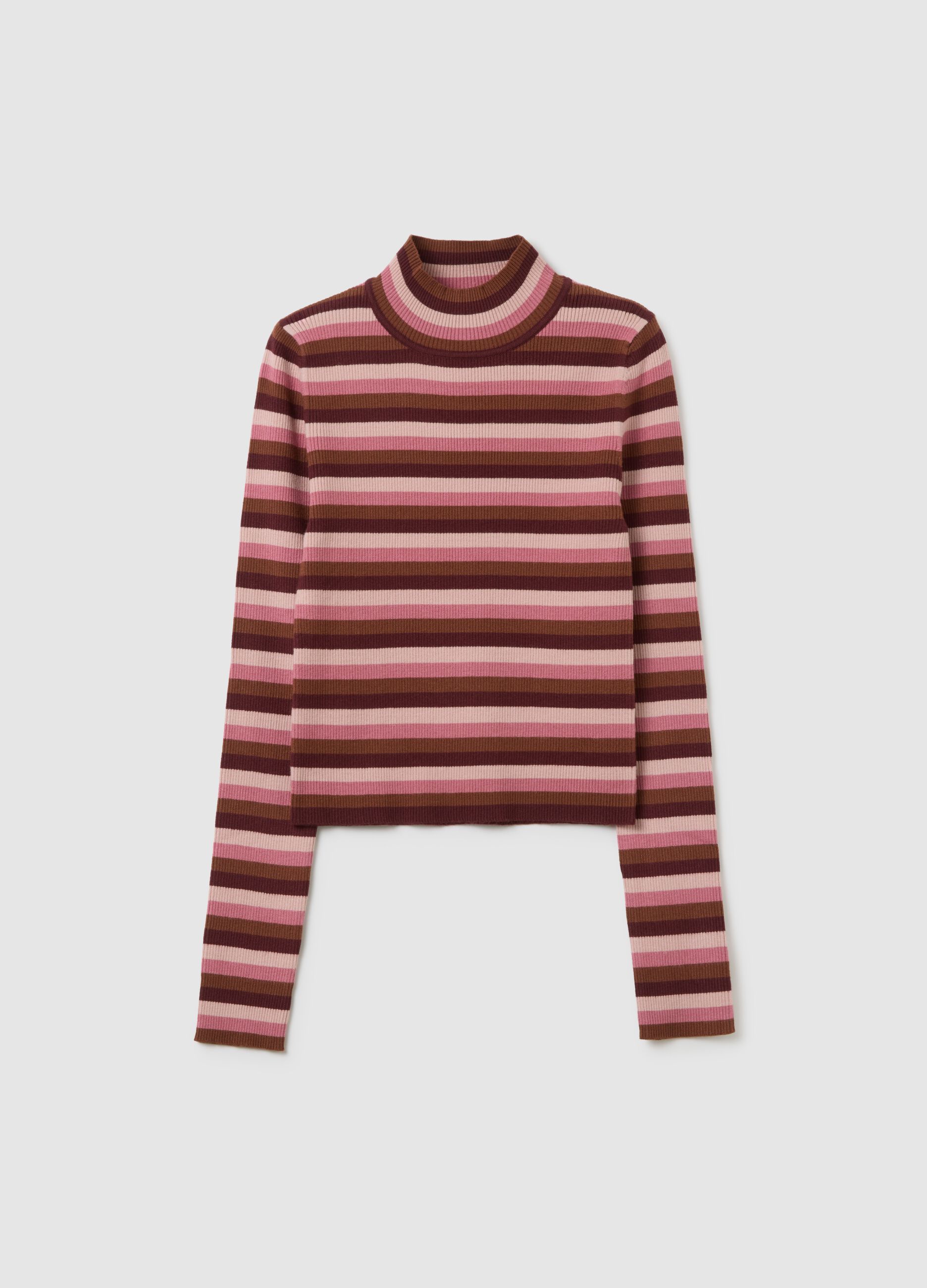 Maglione multicolor a righe vestibilità fitted