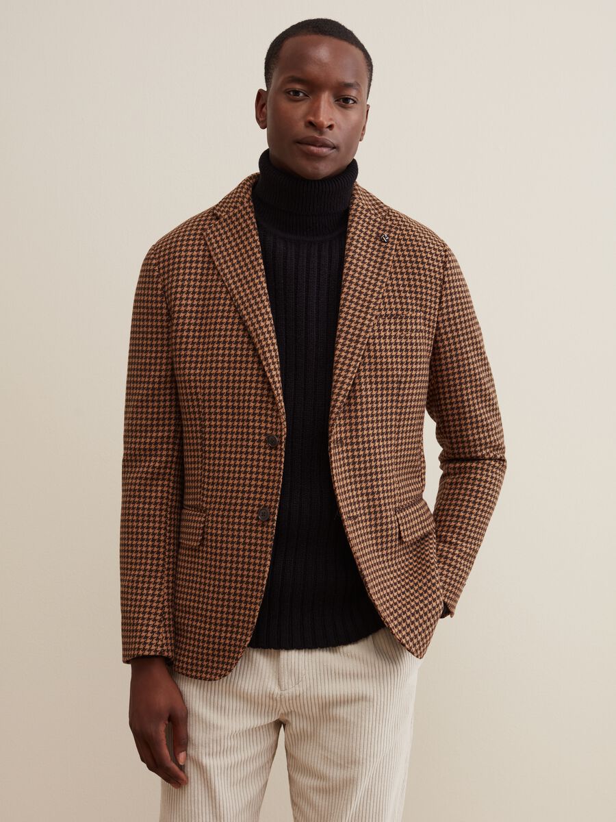 Blazer monopetto pied de poule_1