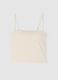Beige regular fit camisole with square neckline_4