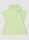 Green pure cotton baby beach poncho with hood_0
