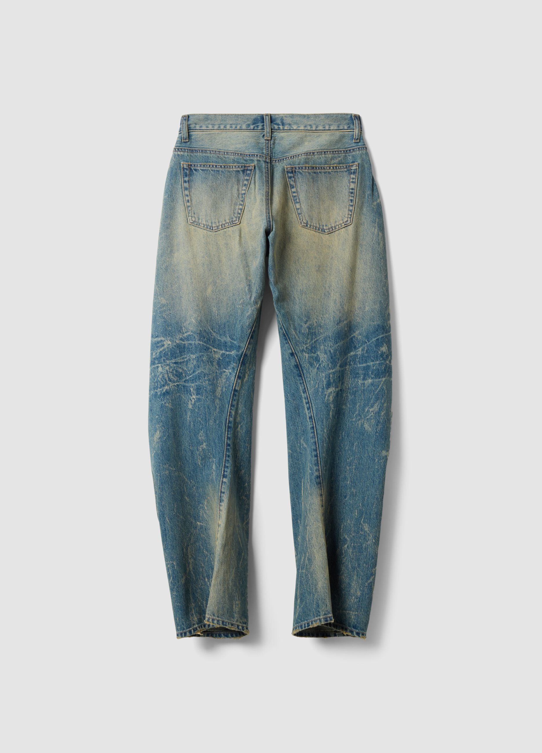 Light blue pure cotton loose-fit jeans