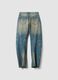 Light blue pure cotton loose-fit jeans_6