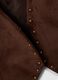 Gilet marrone in tessuto elasticizzato con borchie regular fit_5