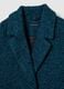 Blue Herringbone Double Breasted Coat with Oversized Fit_1