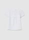Baby girls&rsquo; white regular fit T-shirt with gathers on the sleeves_0