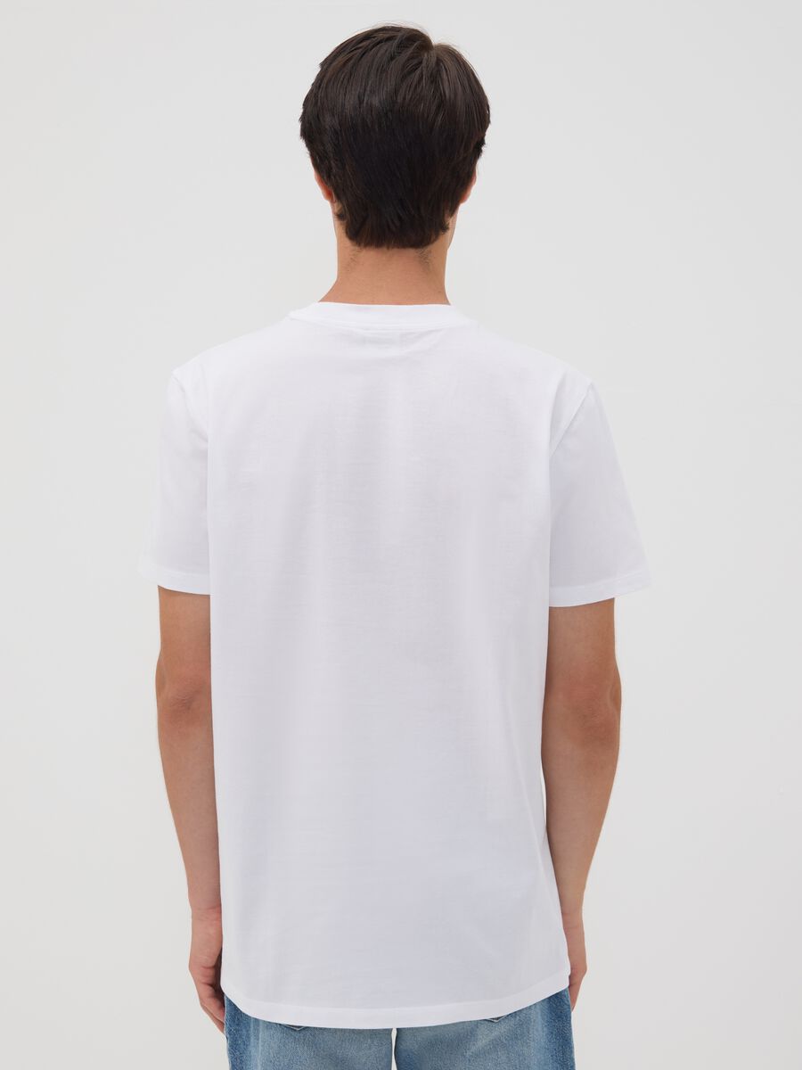 White pure cotton T-shirt with Simpsons print_3