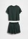 Stretch cotton set with T-shirt and shorts_0