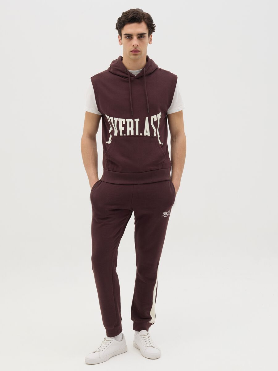 Joggers with contrasting inserts and logo embroidery_0