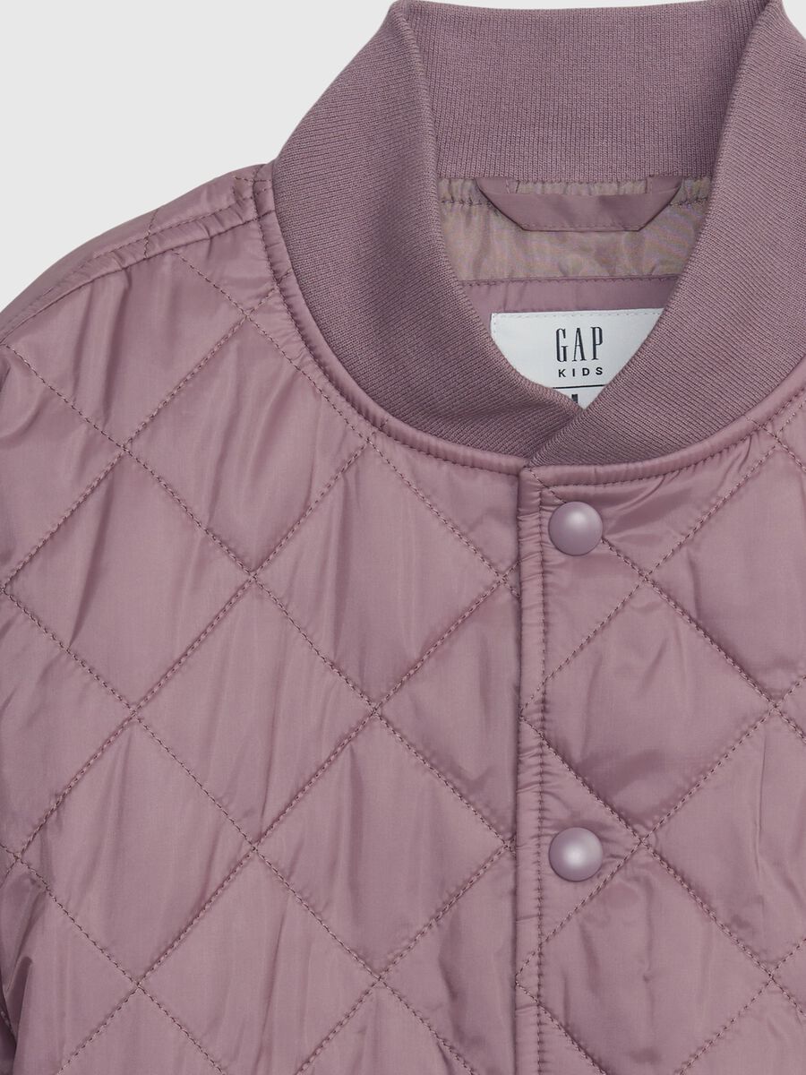 Quilted jacket with diamond weave_2
