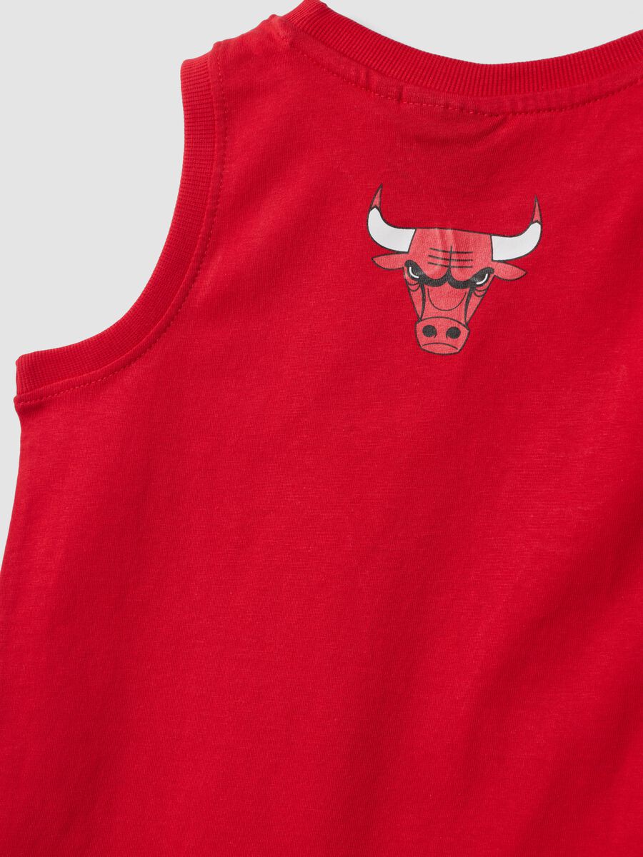 Canotta rossa in puro cotone con stampa frontale Over fit_3