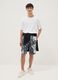 Shorts in puro cotone con stampa multicolor da ragazzo regular fit_0