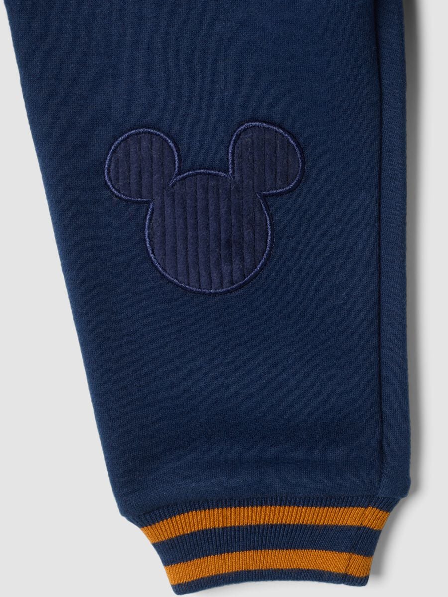 Completo jogging blu in misto cotone organico con stampa Mickey_3