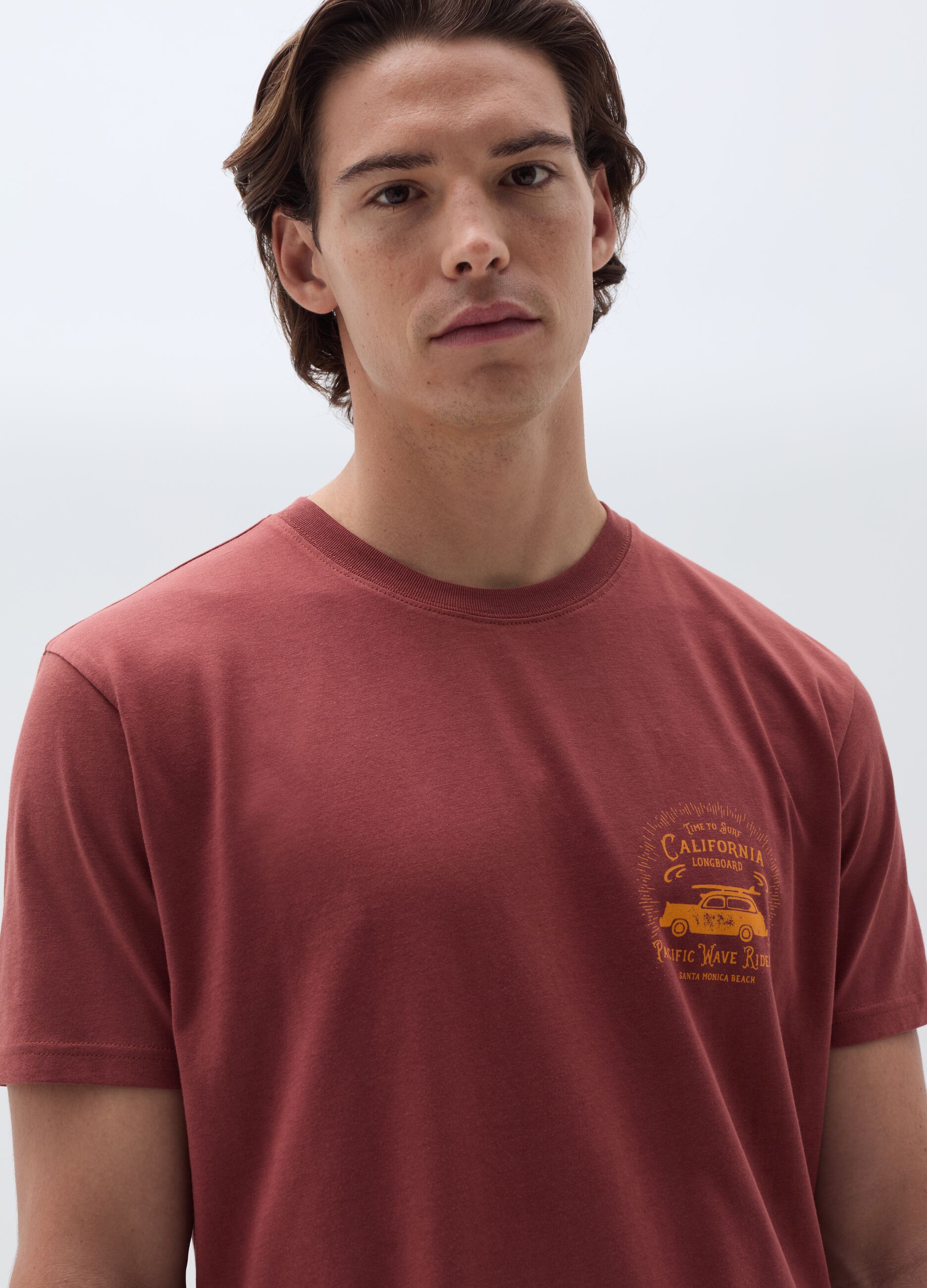 Ovs T-shirt in cotone con stampa motivo surf