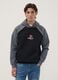 Black cotton-blend hoodie with PlayStation print_0