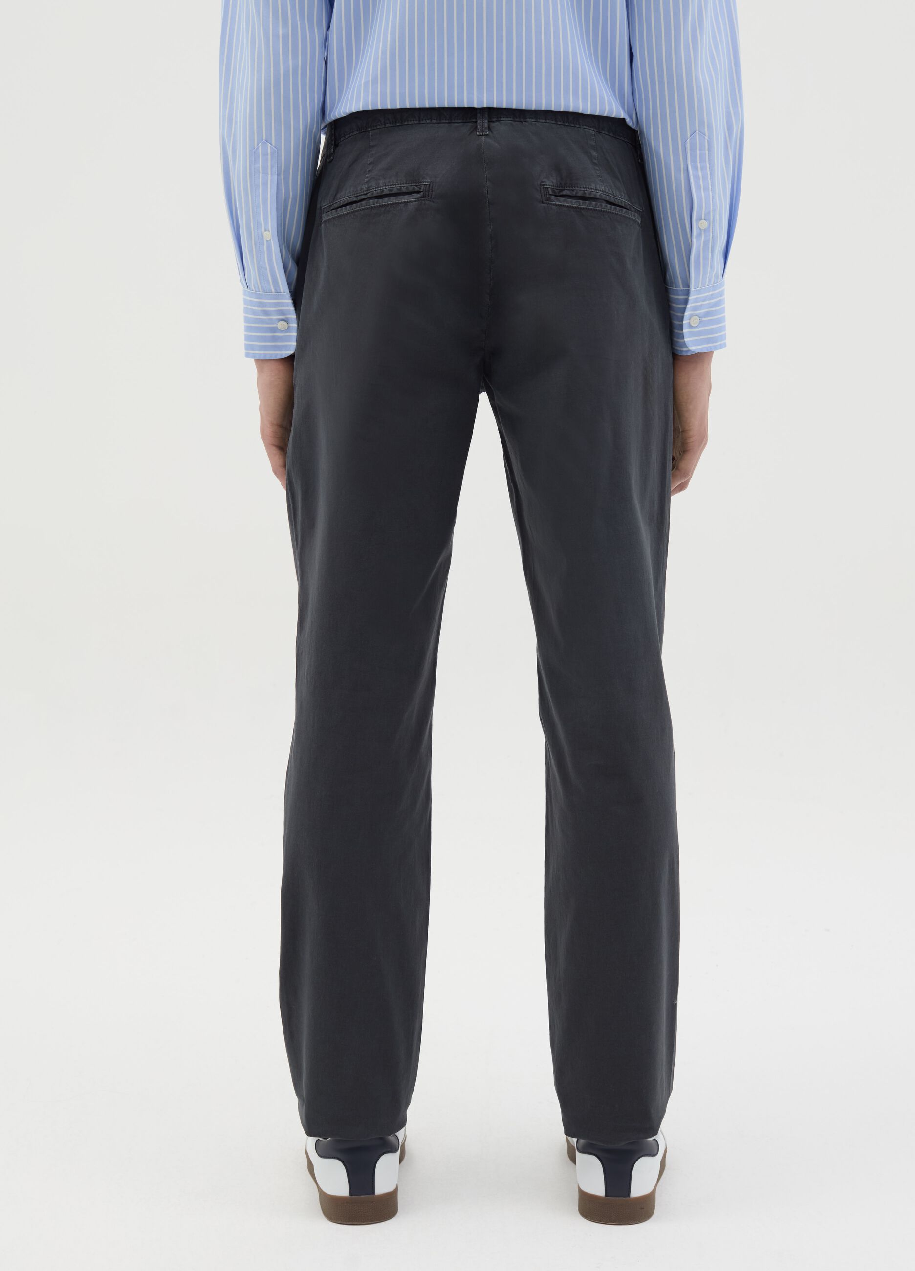 Chino trousers in poplin