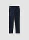 Blue slim-fit stretch cotton twill trousers_6