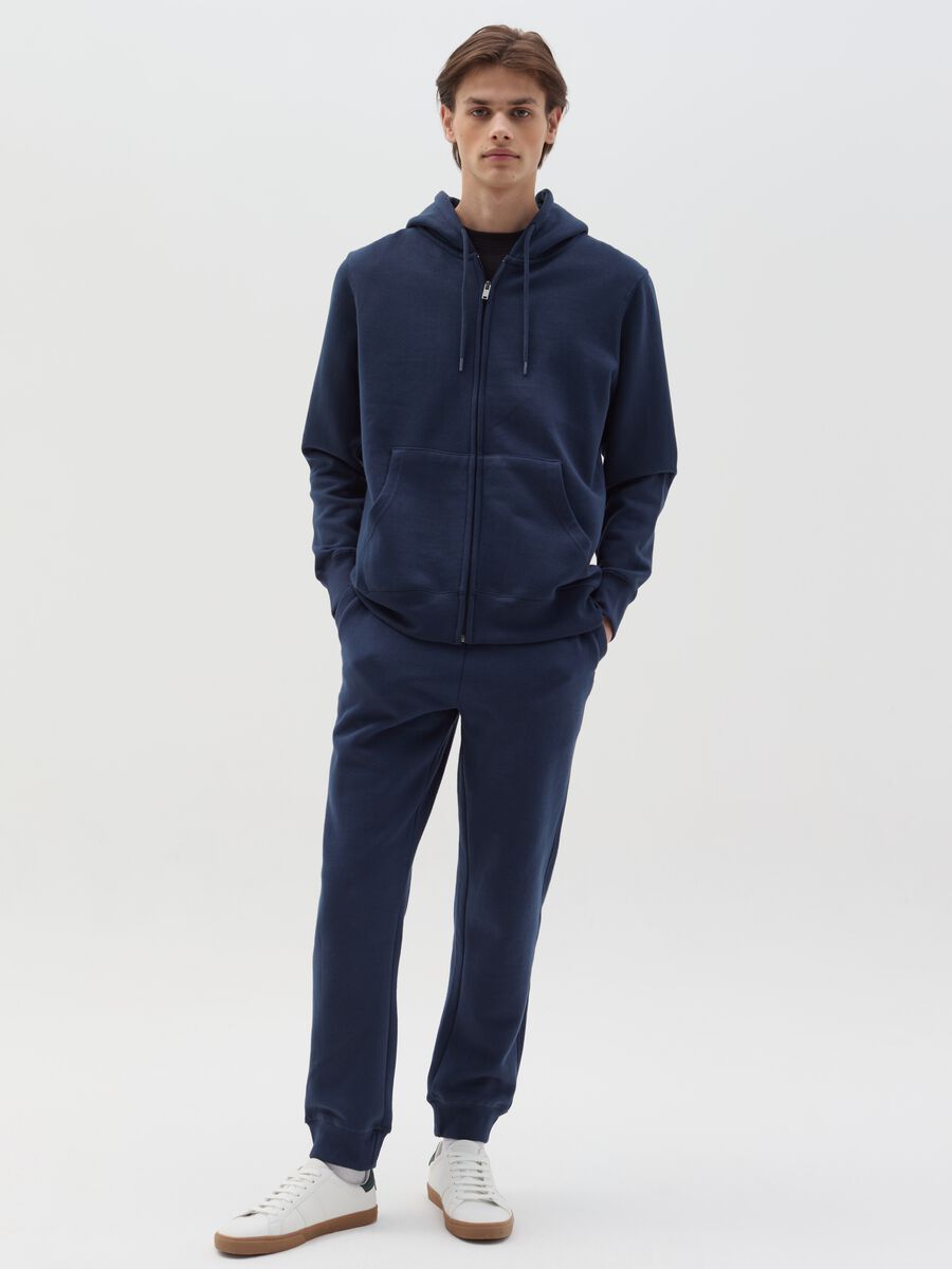 Fleece joggers with pockets and drawstring_0
