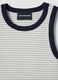 White stretch viscose tank top with blue detailing, regular fit_5