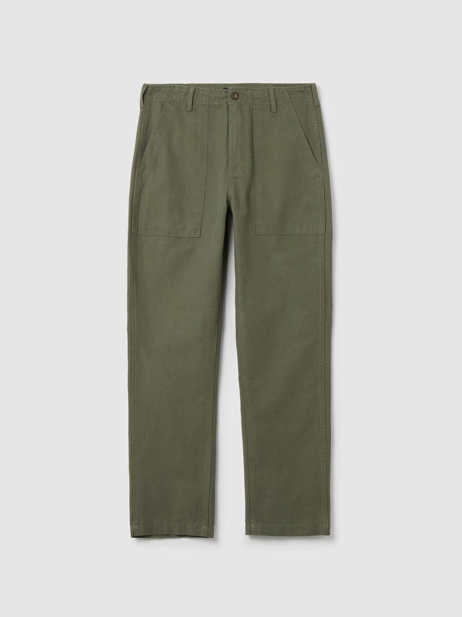 Chino trousers in cotton and linen_4