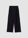 Pantaloni Easy Dry neri in tessuto elasticizzato wide leg ALTAVIA STUDIO_4