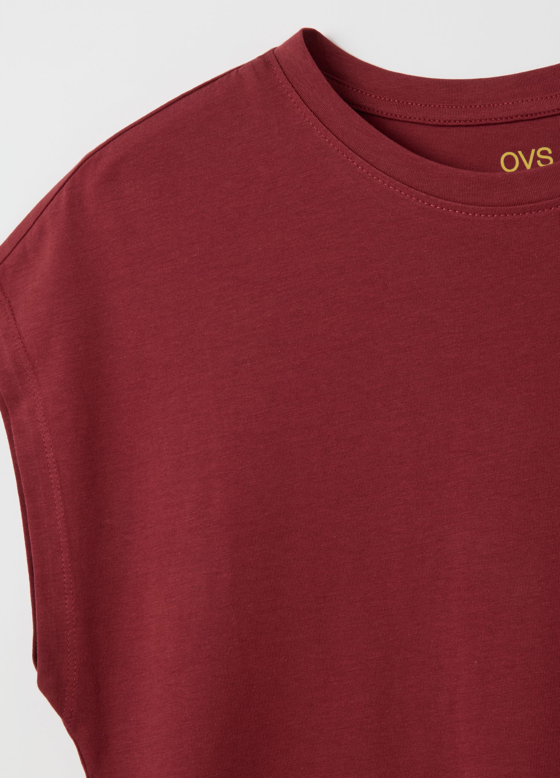 Women's pure cotton red T-shirt