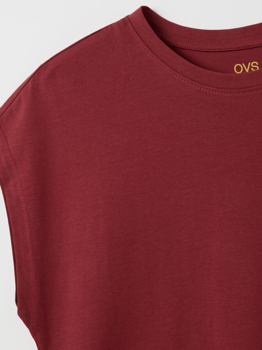 Women's pure cotton red T-shirt_5