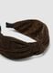 Shiny textured brown hairband_1