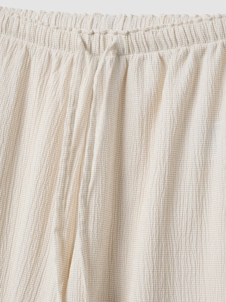 Beige stretch-fabric palazzo trousers_1