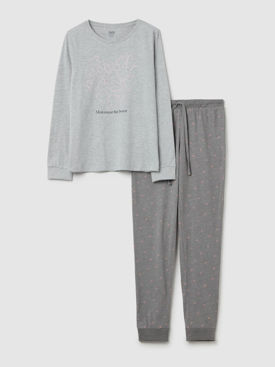 Pyjamas with drawstring and hearts print_4
