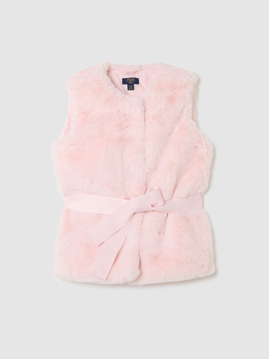 Slim Fit Pink Girls' Gilet_0